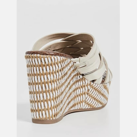 NWOB Sam Edelman Women Devon Ivory Wedge Sandal size 10 - Picture 4 of 6